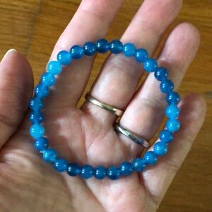 3/$25 Blue Apatite Bead Bracelet